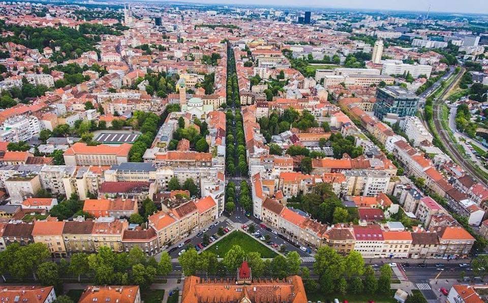 Deželićeva ulica 2018. godine, panorama (pogled dronom)